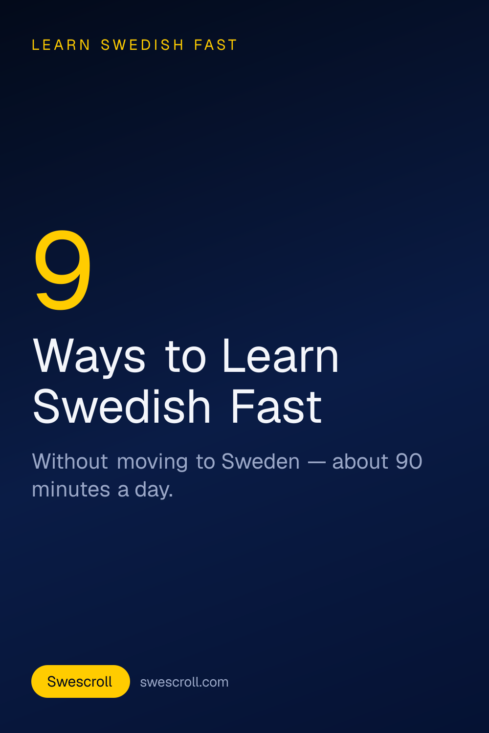 9 Ways to Learn Swedish Fast — without moving to Sweden, about 90 minutes a day